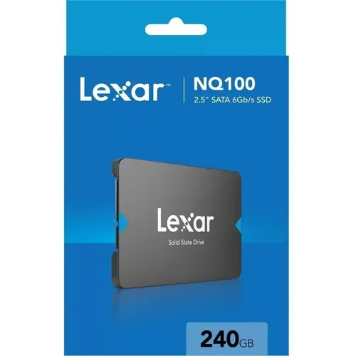 Ssd Sata Lexar de 240 GB, color negro