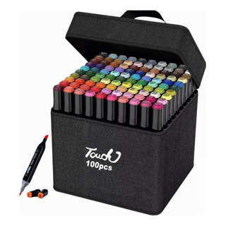 Kit De Canetas Hidrográficas 100 Cores Para Desenho 2 Pontas Kit De Canetas Hidrográficas 100 Cores Para Desenho 2 Pontas