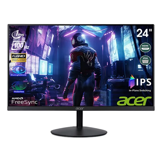Monitor Acer 24 Pulgadas Ips 100 Hz Fullhd 1080p Freesync Color Negro