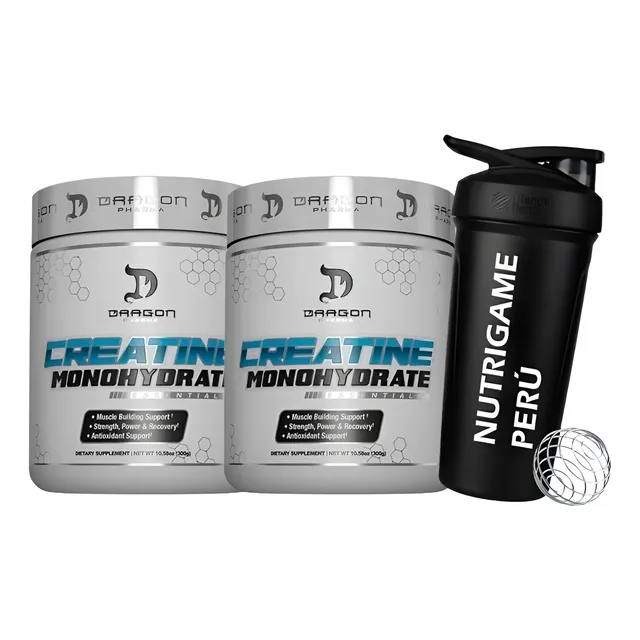 Creatina Monohidratada Dragon Pharma 300grx2 - Física Sabor Sin Sabor