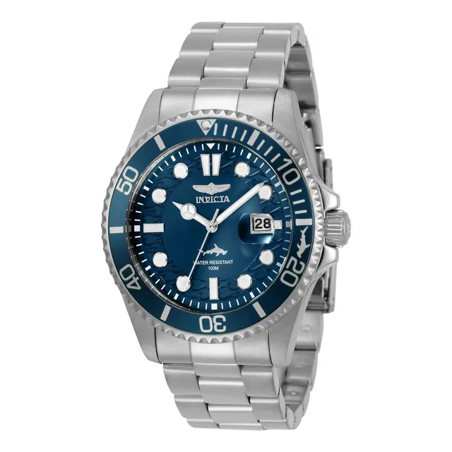 Reloj Invicta 30019 Plateado Hombre Bisel Azul Fondo Azul