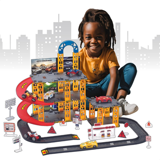 Pista De Carrinhos Brinquedo Infantil Corrida Lava Rápido Colorido