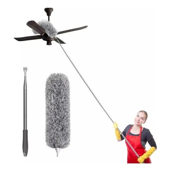 Plumero Microfibra Extensible Hogar Limpieza Auto Lavable Cs