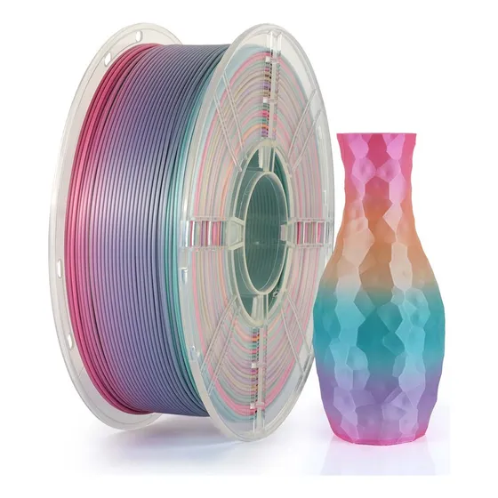 Filamento Kingroon Premium Color Rainbow Pla 1kg 1.75mm Color Coral