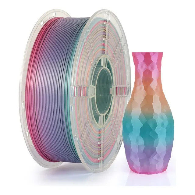 Filamento Kingroon Premium Color Rainbow Pla 1kg 1.75mm Color Coral