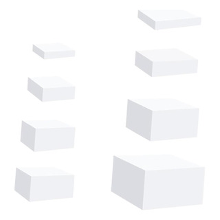 8 Peças Caixa De Exibição Cubo Acrílico Riser Branco 8 Peças Caixa De Exibição Cubo Acrílico Riser Branco