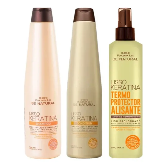 Kit Benatural Lisso Keratina Shampoo+acondiconador+protector