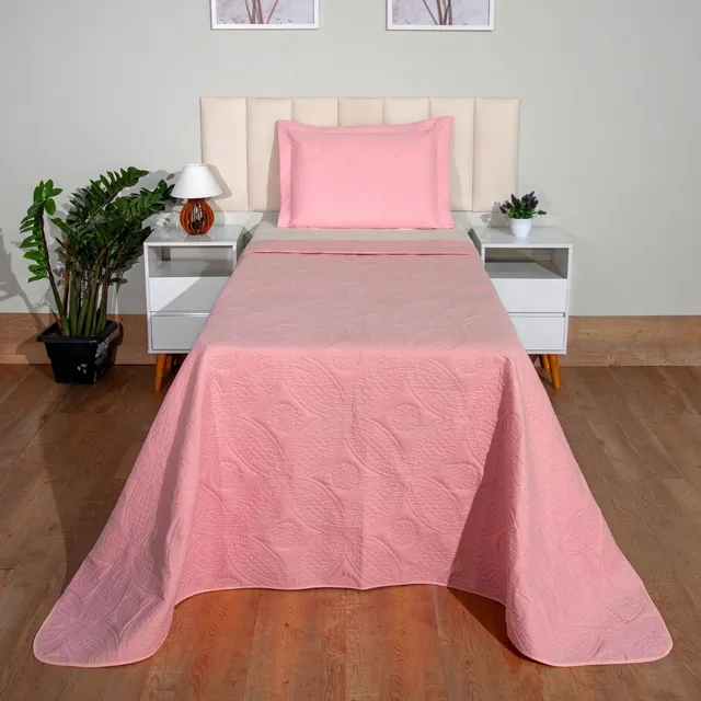 Kit Colcha Cobre Leito Para Cama Solteiro 2 Pçs Dupla Face