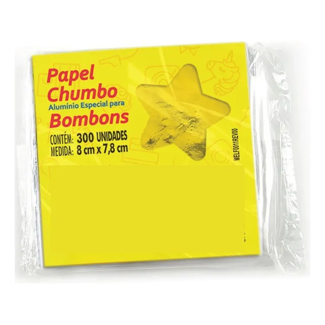 1500 Folha Papel Chumbo Embalar Bolos 8x7,8 - Escolha Cores