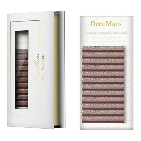 Cílios Decemars Y Marrom Mix 8-12 0,07 D Vol Brasileiro