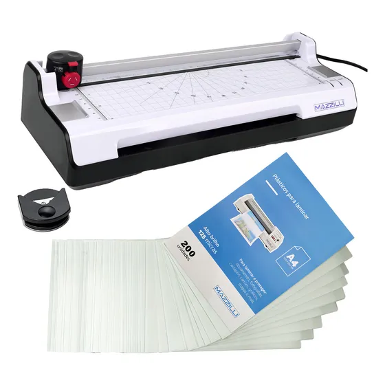 Kit Plastificadora 3x1 A4 + 200 Plástico De Plastificar Kp09