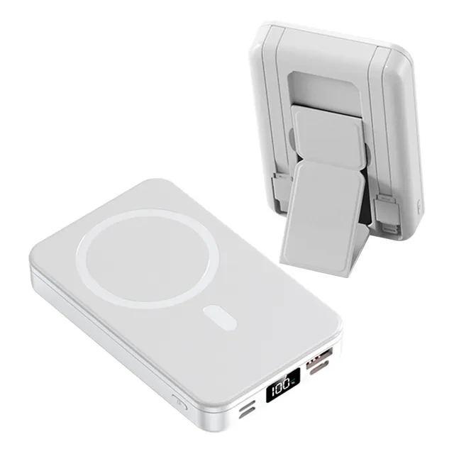 Power Bank Inalámbrico Magnético 10000mah Yina W011 Cargador 5.0a 22.5w Carga Super Rápida,bateria Portatil Pila De Usb-c Con 4 Salida Con Soporte ,banco De Energía,cables Tipo-c Y Apple Incluidos