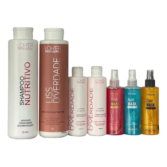 Kit Progressiva Liss D Verdade Shampoo Home Care Mask