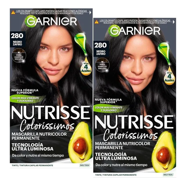 Garnier Nutrisse Tinten No. 280 Negro Zafiro Pack 2