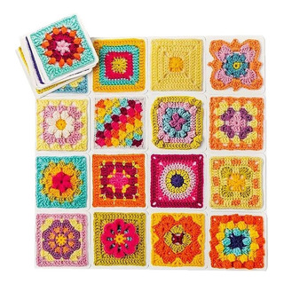 50 Patrones De Crochet Combinados, Cuadrados De Crochet 50 Patrones De Crochet Combinados, Cuadrados De Crochet