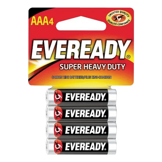 Pilas Eveready Carbon Aaa 4pk
