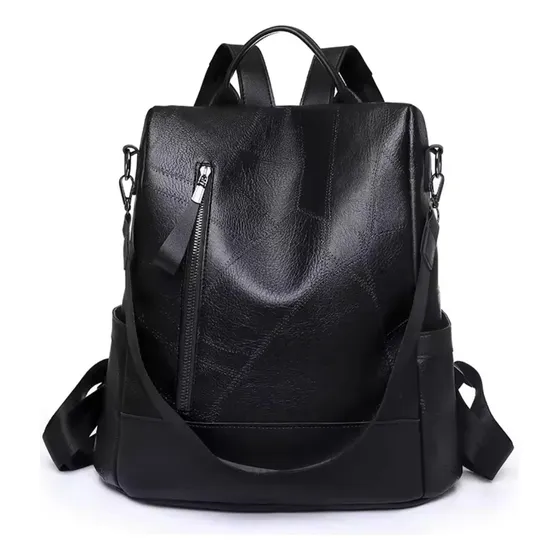 Mochila Mujer Eco Cuero Antirrobo Grande Moda Casual Urbana