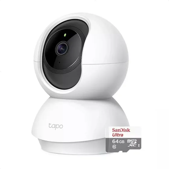 Cámara de Seguridad Tp Link Tapo C200 V1 Microsd 64gb con Resolución 2mp Visión Nocturna Incluida Color Blanco domo