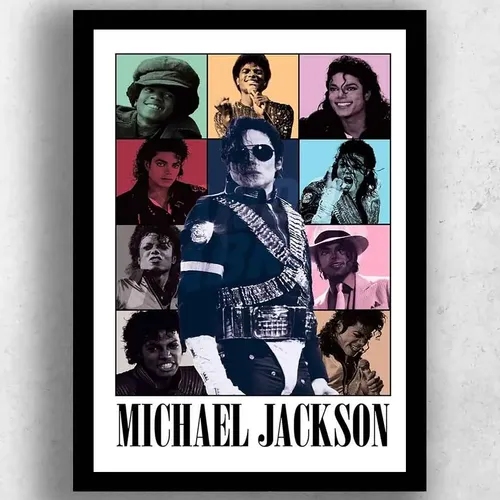 Quadro - Michael Jackson - Pepsi - Decora - 24 Cm P/ 33 Cm