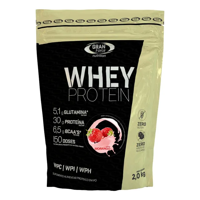 Whey Gran Force Nutrition 2kg - Iso Conc. Hidro 30g Protein