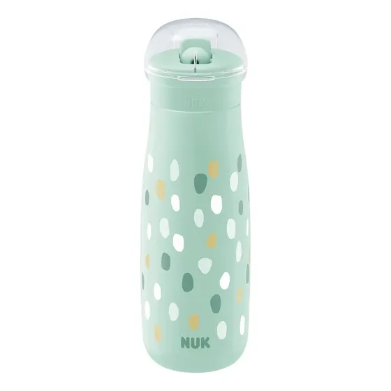 Vaso Nuk Mini-Me Flip Purple Dots 450ml Rosa Color Menta Lisa