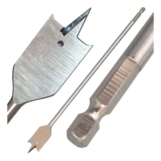 Brocas Madeira Com Ponta Chata 38mm X 300 Mm Em Aço Especial