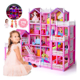 Casa Muñecas Grande Castillo Para Princesas Con Luces Para Casa Muñecas Grande Castillo Para Princesas Con Luces Para