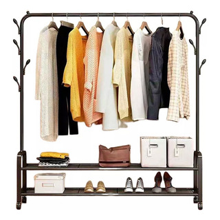 Perchero De Metal Negro Con Ruedas 120x33x160 Cm Perchero De Metal Negro Con Ruedas 120x33x160 Cm