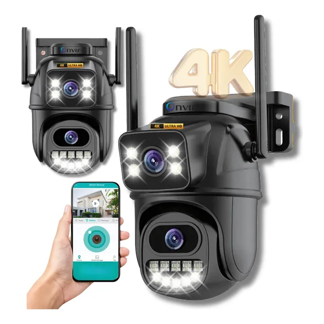 Kit 4 Câmera A33 Ip Smart Icsee Full Hd 6mp Grava 24 Horas