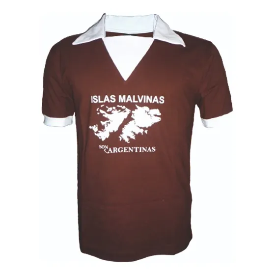 Camiseta De Platense Retro 1984 Marron Malvinas