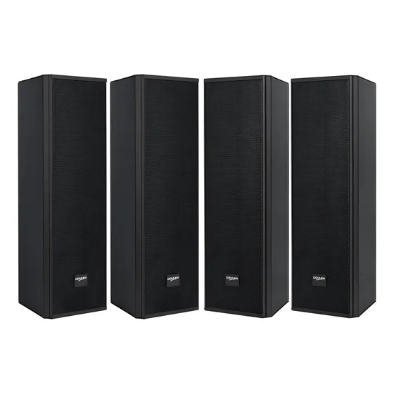 4 Caixas Som Line Array C425 Donner 100wrms Top Igreja Bar Cor Preto Passiva