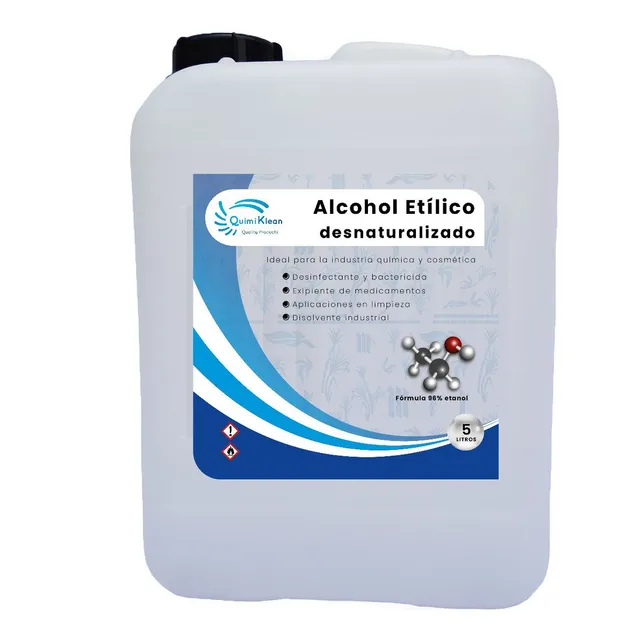 Alcohol Etílico 96 Grados, 5 Litros Quimiklean