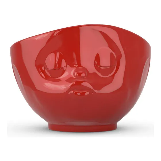 Cuenco Porcelana Edicion Kissing Face 16 Onza Rojo Para Sopa