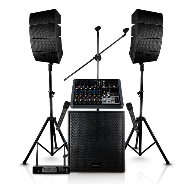 Kit Escolar Vector 15 + Mezcladora + Microfonos Alienpro