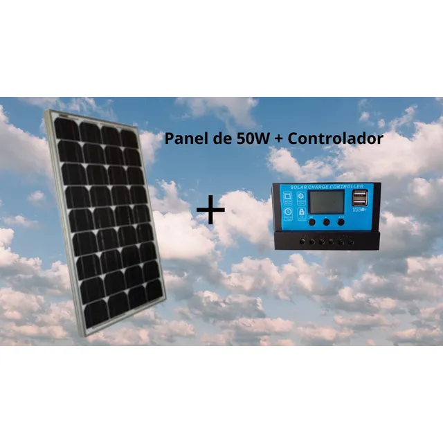 Panel Solar 50w + Controlador