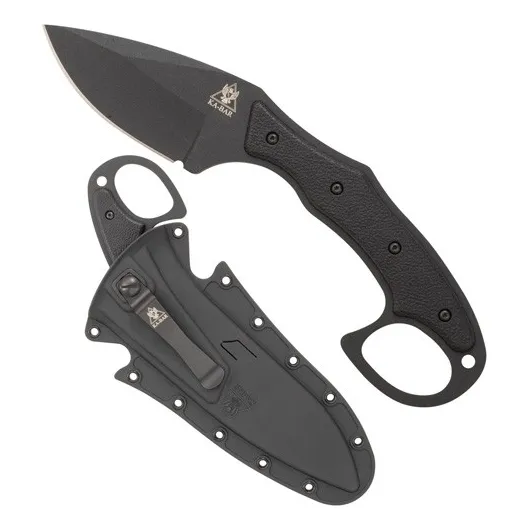 Faca Ka-bar Tdi Pocket Strike 2491 Com Bainha C/ Clipe Kabar Cor Preto