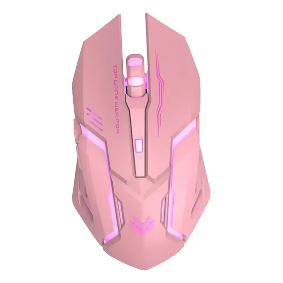 Gamer Dpi Ajustável Mouse Mouse Caderno Rosa