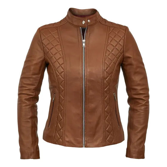 Campera Cuero Mujer Abrigo Chaqueta Premium Vestir Briganti