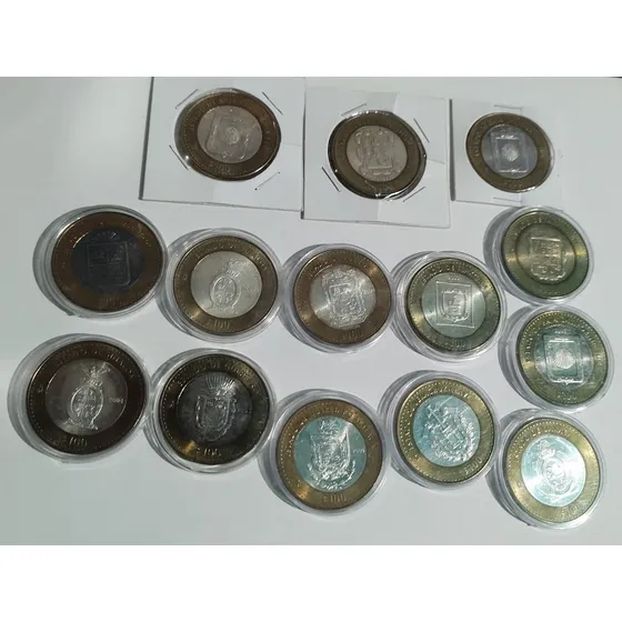 Monedas De 100 Pesos Conmemorativas De Los Estados!!