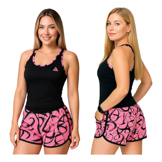 Conjunto Short Y Blusa Deportivo Dama Original Ripple
