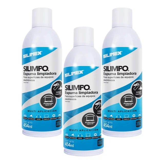 Kit 3 Pz Espuma Limpiadora Silimpo Para Equipos Electrónicos