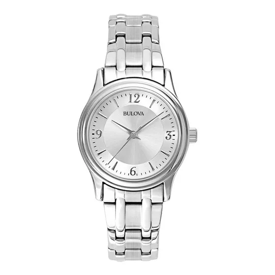 Reloj Bulova Corporate De Acero Inoxidable Para Dama 96l005 Color de la correa Plata Color del bisel Plata Color del fondo Plata