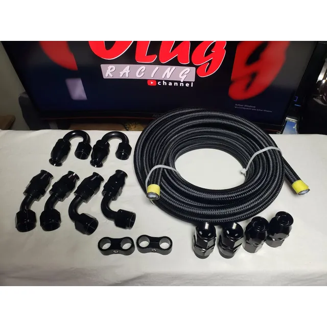 Kit De 6 Metros Manguera Ptfe 8an Etanol Y Metanol