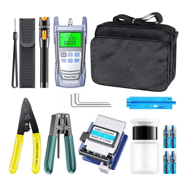 Kit De Medidor De Potencia De Fibra Óptica -70+10db 12 En 1
