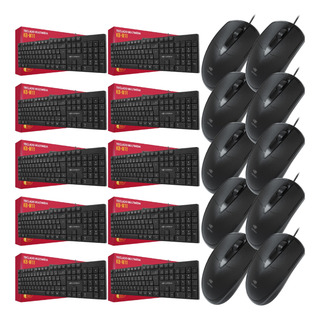 Kit 10 Teclados Multimidia E 10 Mouses C/ Fio Usb Atacado Kit 10 Teclados Multimidia E 10 Mouses C/ Fio Usb Atacado