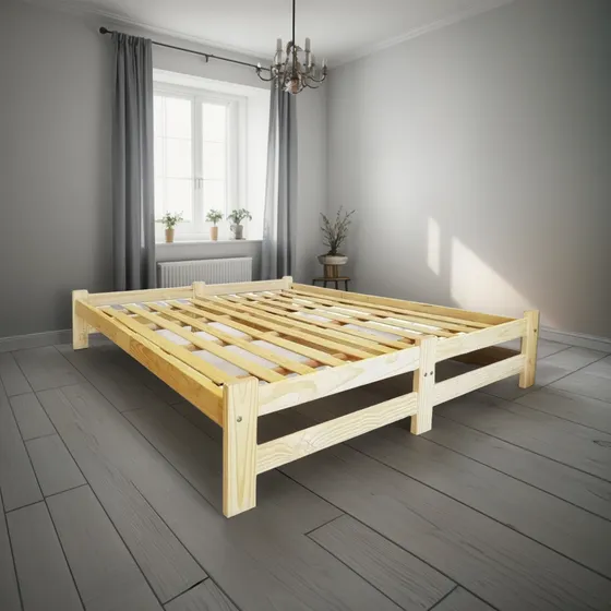 Cama King Size Colchon 200x200 Cm Super Fuerte De Pino