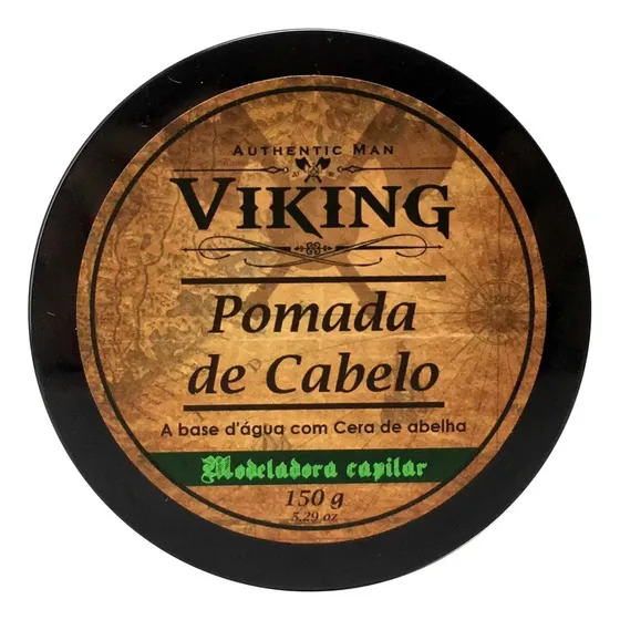 Pomada Modeladora De Cabelo Efeito Natural E Seco 150g - Viking