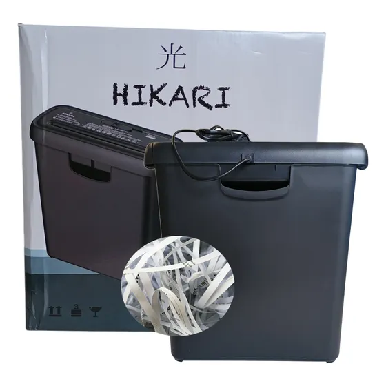 Destructora De Documentos Trituradora Papel 6 Hojas Cesto 9l