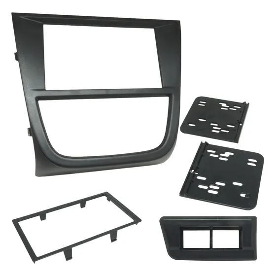 Moldura Painel Central 2 Din Mp5 Dvd Gol Saveiro Voyage G5 2009 à 2012 Preto Expex Epx 079 Ap 548