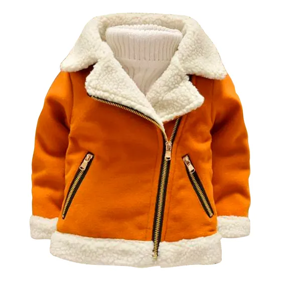 Jaqueta Infantil Menino Inverno Forrado Pelo Carneiro Ziper